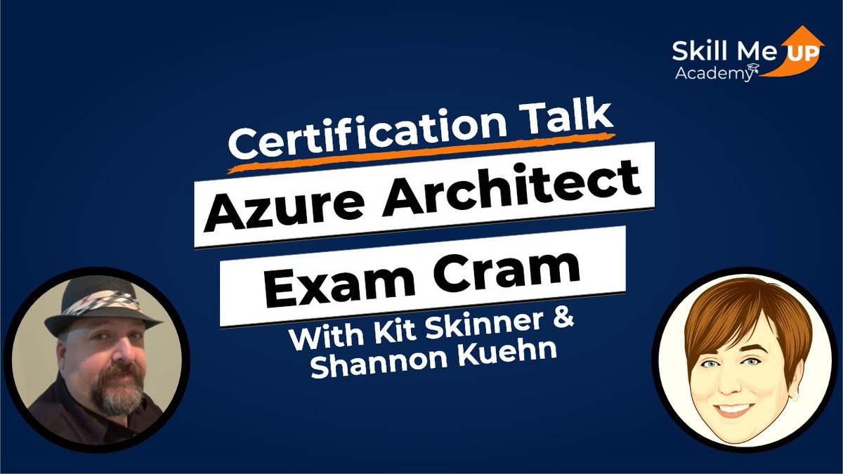 Opsgility's tweet photo. In this #CertificationTalk, @AzureSMFX and @shankuehn explained how to prepare for the Azure Solutions Architect Expert certification exams. https://t.co/ZFlWDuIvhr
#Azure #AzureFamily #CloudComputing #AZ303 #AZ304 #Cloud #100DaysOfCloud #AzureCertified #SkillMeUP https://t.co/zZ2EZbYQ3P