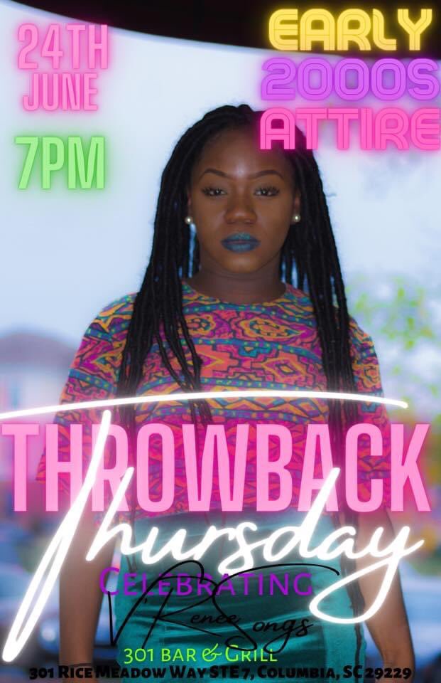 ‼️ Think you’re gonna be ready for this one THURSDAY?! Celebrating V. Renee Songs at <a href="/301bargrill/">301 Bar & Grill</a> JUN 24 // put on your Early 2000s attire and throw down for the #Throwback ‼️

#party #throwbackthursday #drinkspecials
#northeastcolumbia #southcarolina #themet