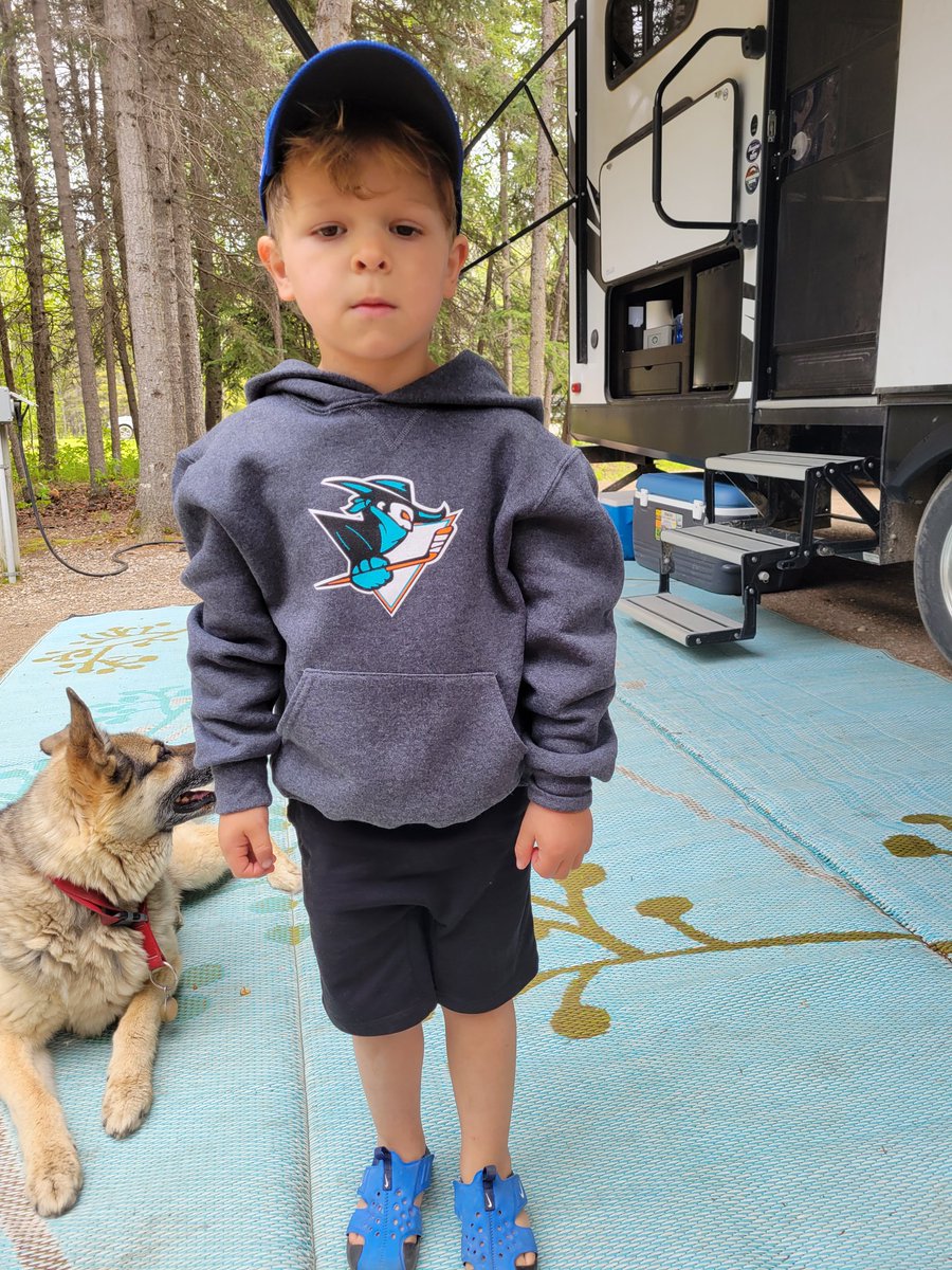 The little man has been working on his hockey picture face <a href="/WranglersHockey/">Sylvan Lake Wranglers</a>