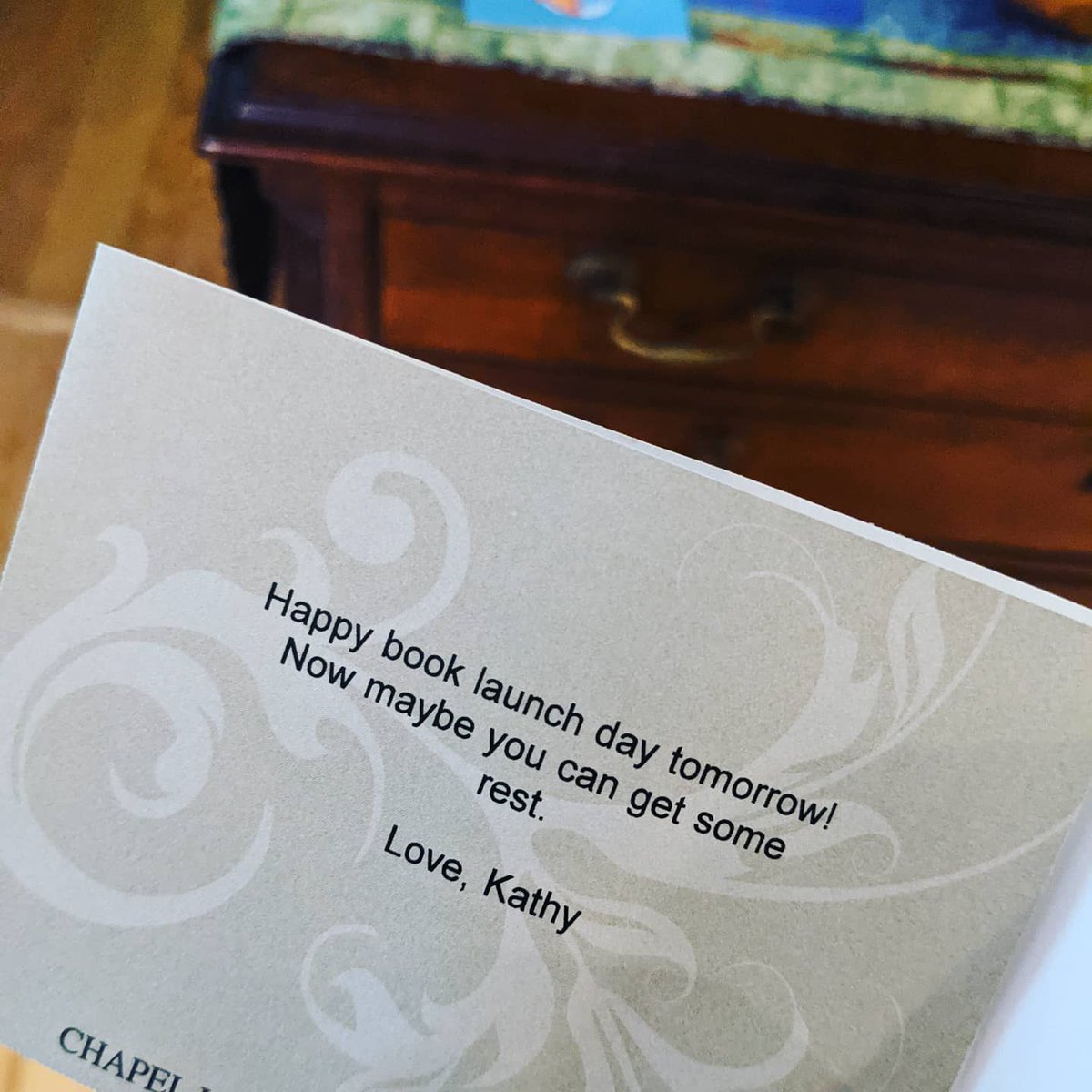 kateradNC's tweet photo. Oooh lovely surprise from the amazing @kathyizardclt celebrating the OFFICIAL launch of "Reclaiming Rest" TOMORROW w/ @broadleaf_books I'm taking her advice/invitation &amp; celebrating by lying down! 🙂🤣 #workrestbalance #restequity @TheNapMinistry @writing4urlife @womenlifthealth https://t.co/8Q9Xdmmzrh