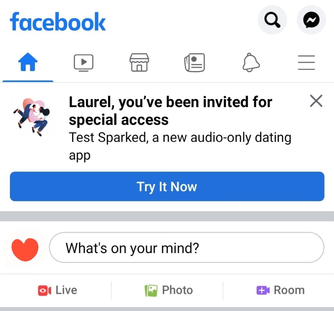 laurelwhowrites's tweet photo. Facebook: Test Sparked, a new audio-only dating app
Me: Oh HELL no. https://t.co/RyllSlyfFN