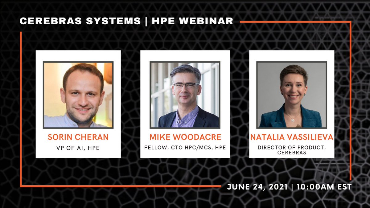 Join us this Thursday, June 24 at 10AM EST for a deep dive into how the @HPE_AI and Cerebras Systems partnership is accelerating #AIcompute by 100x+ over industry standard.  Register here: us02web.zoom.us/webinar/regist…