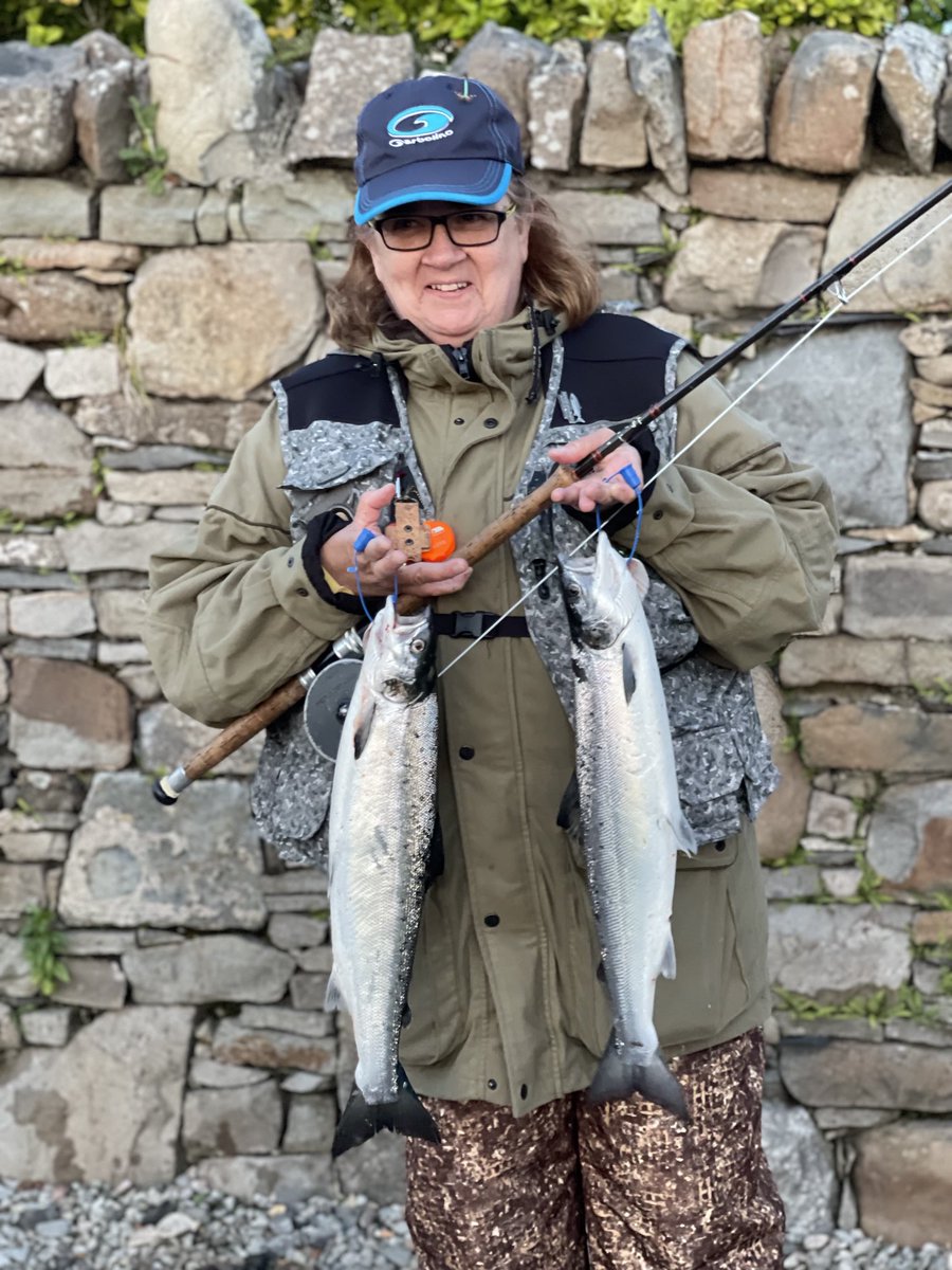 The long wait for a salmon ended on the longest day of the year as perseverance paid off for Sorcha Weld this evening. Enjoying success with a #12 shrimp pattern.Water remains low at just over 0.3 metres. With rain forecast over the weekend &amp; spring tides prospects are improving.