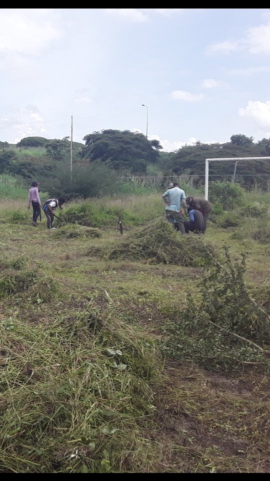 #TrabajadoresnoseDetienen mantenimiento extremó en la cancha alrrededores de Estadio Metropolitano de fútbol del estado Lara Serdinfula no se detienen