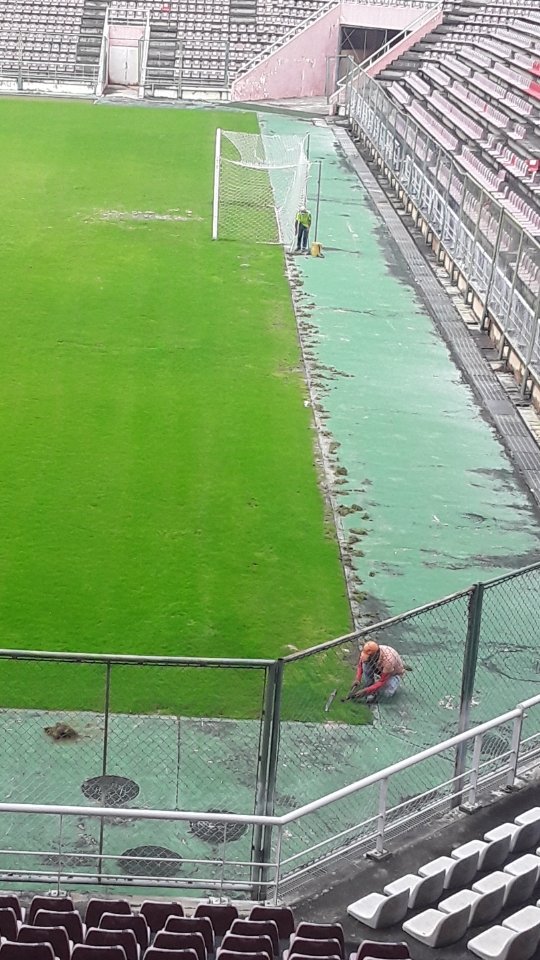 #TrabajadoresnoseDetienen servicio de concentrado para la instalación de fútbol del estado Lara Serdinfula realizó mantenimiento de áreas verdes en el Estadio Metropolitano de fútbol del estado Lara