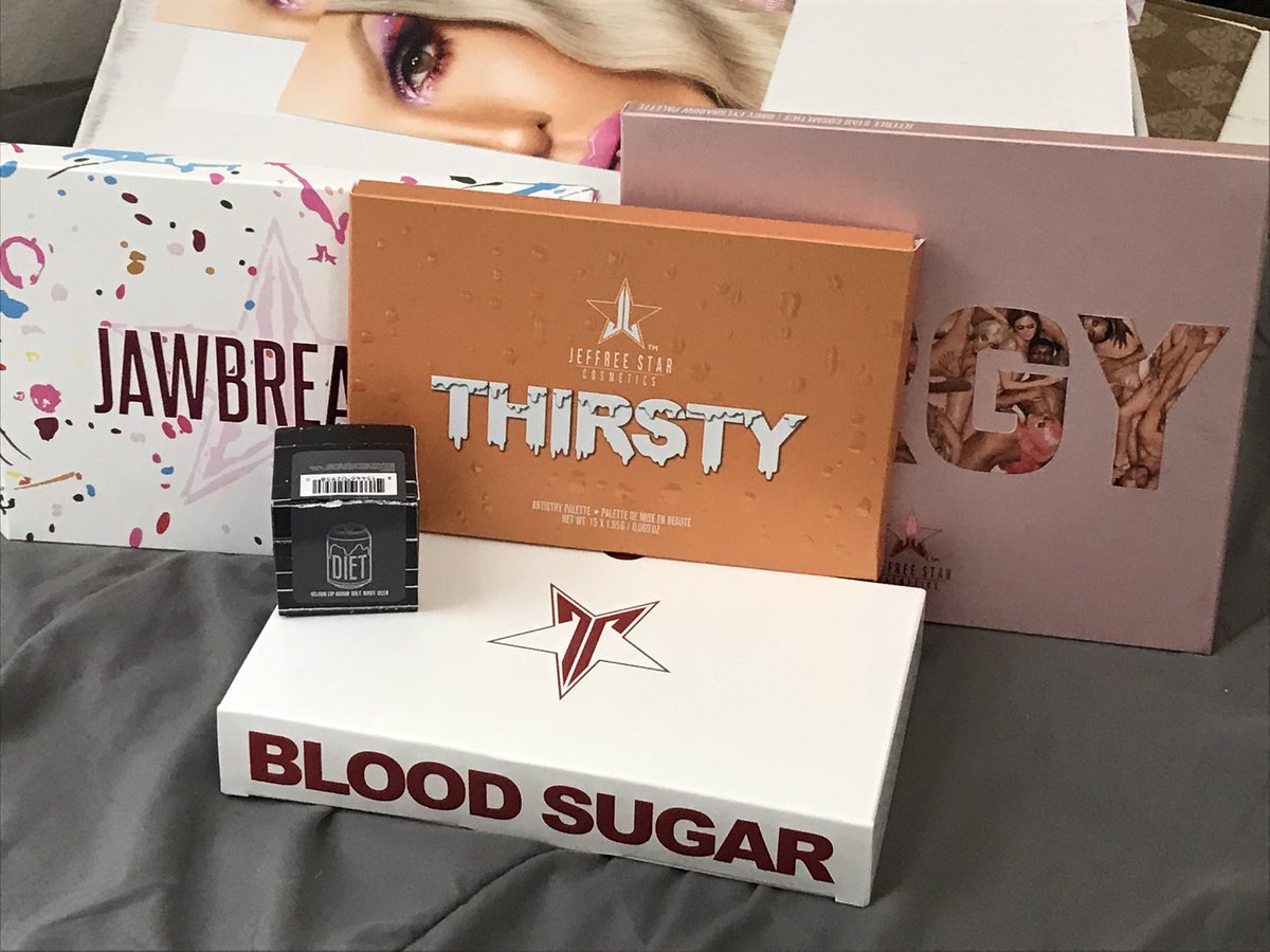 It’s here!!! @JeffreeStar @shanedawson #thirstypalette #bloodsugarpalette #jawbreakerpalette #orgypalette #shanedawson