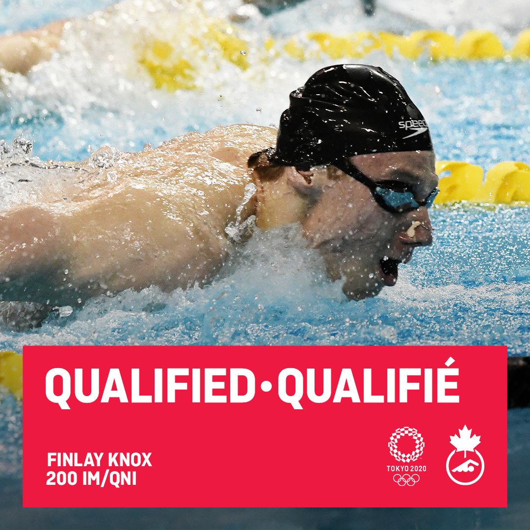 SwimmingCanada's tweet image. Finlay Knox breaks the Canadian Record in the 200-m IM in 1:58.07 🚨🚨 He qualified to be nominated to the Olympic Team #Tokyo2020
-
Finlay Knox abaisse le record canadien du 200 QNI avec un temps de 1:58.07 🚨🚨Il se qualifie pour être nommé sur l’équipe olympique #Tokyo2020