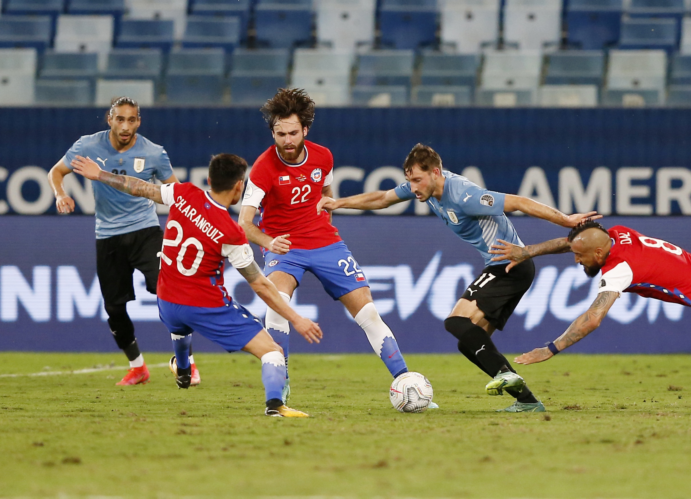 VER TODOS LOS GOLES Chile y Uruguay empataron 1-1 en el Arena Pantanal por  la tercera fecha de la Copa América, FUTBOL-INTERNACIONAL