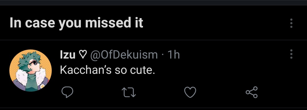 'In case you missed it' 

I'm blowing up this damn bird app