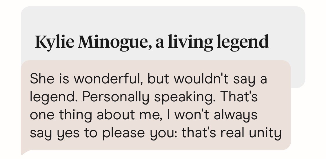 yelhsaashton's tweet photo. This is a reply I’ve had on Hinge. When I say I’m not doing this shit anymore https://t.co/z6MBHZbcjH