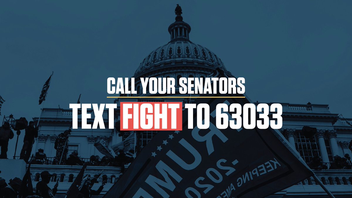 StandUpAmerica's tweet image. Our democracy is in crisis and the Senate can finally do something about it. Text FIGHT to 63033 to tell your senator to vote YES on the For the People Act when it comes up for a vote for the first time tomorrow.