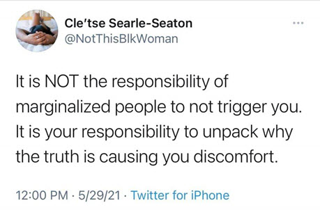 757epf's tweet photo. Part of being anti-racist is getting comfortable being UNcomfortable.  Hwite feelings are never more important than Black lives, and that can be a struggle for many of us.  If we are ever to become true allies, we must set aside fragility and defensiveness
https://t.co/3MGYxPYWUi https://t.co/zckAIm8Vhu