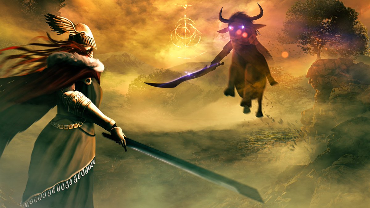 A_Bad_Artist's tweet image. Elden Ring Fanart i made after seeing that amazing trailer &lt;3 @fromsoftware_pr @ELDENRING @fromsoft_pics