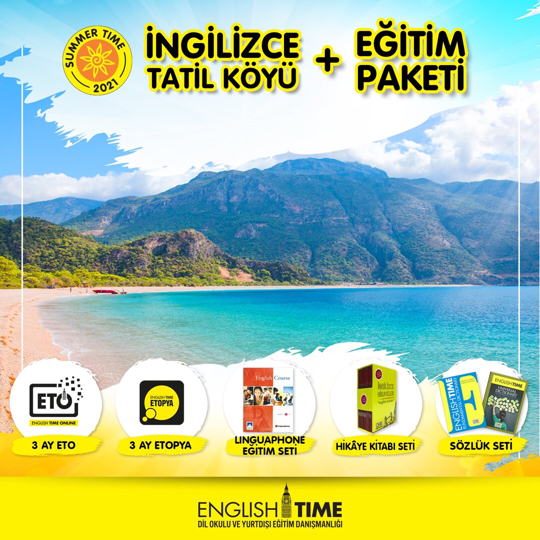 Englishtime Tatil Köyü Kampanyasına katılmak ister misiniz? Program içeriği hakkında detaylı bilgi için 
englishtime.com/izmir
#datça #muğla #fethiye #izmir #alsancak #ingilizcezamanı #englishtime