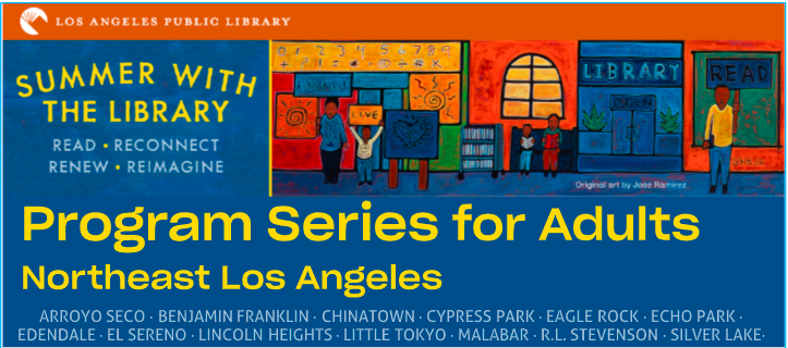ArroyoSeco5's tweet photo. Enjoy a summer long slate of interesting programs to spice up your summer reading challenge! 

Details: https://t.co/GuGbjZ0HuB
#lapl #SummerReading #NELASummer #NELA https://t.co/oJx2uKaiHJ