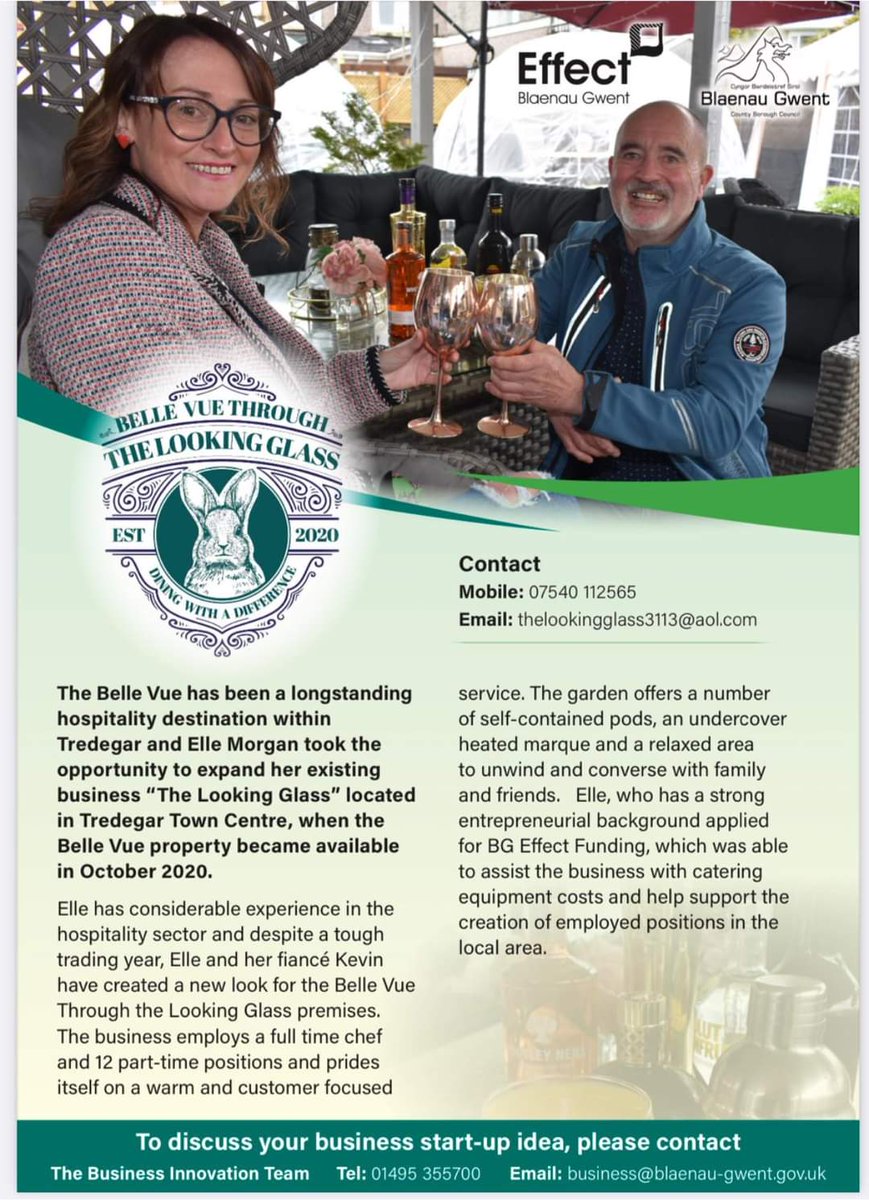 tredegarwales's tweet photo. A lovely article from the @bgeffect fund about Elle and Kevin building their dream during lockdown 🥰  The Belle Vue Through The Looking Glass.
#Tredegar #TredegarWales https://t.co/k8rnMlWTkO