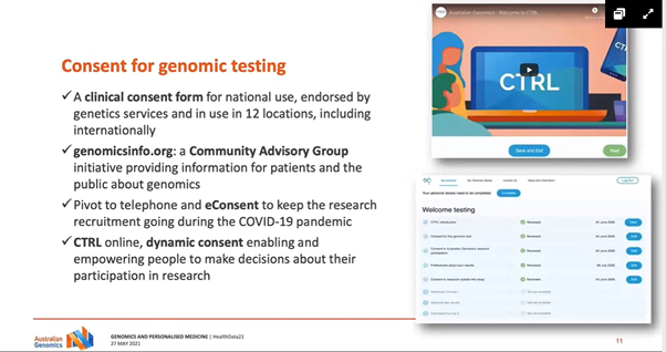 swanaus's tweet photo. Consent is so important for patients, including #DynamicConsent. Patients want control over how their data is shared, who has access to it and for what purpose. @AusGenomics @AIDH_healthdata @TheInstituteDH #InGeNA https://t.co/2w0EIxwJLg