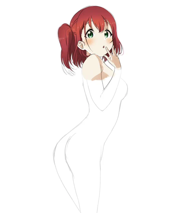 誰か続きを描く元気をわけてください(  ˙-˙  )
(服思いつかなくてルビィちゃんもはや全裸) 