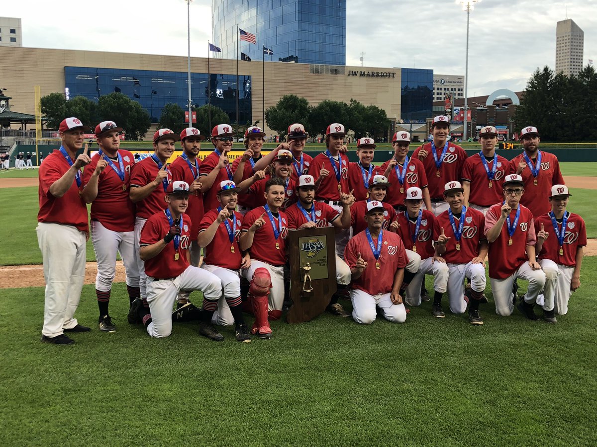 IHSAA1's tweet photo. The Washington Township Senators are the 2021 Class 1A Baseball State Champions! 🏆 #IHSAA https://t.co/FnriHJnlxW