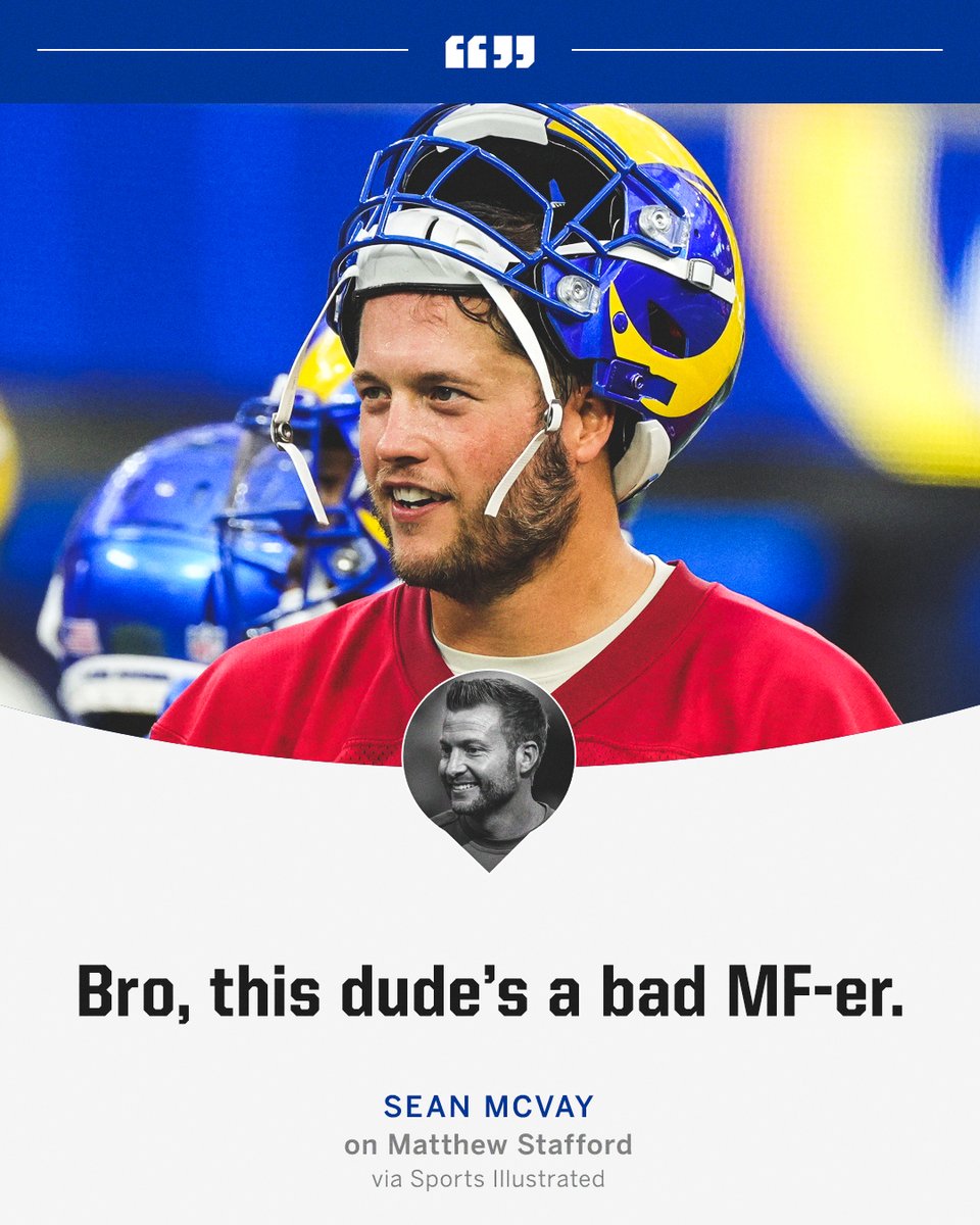 Sean McVay is a fan of his new QB 👏😆