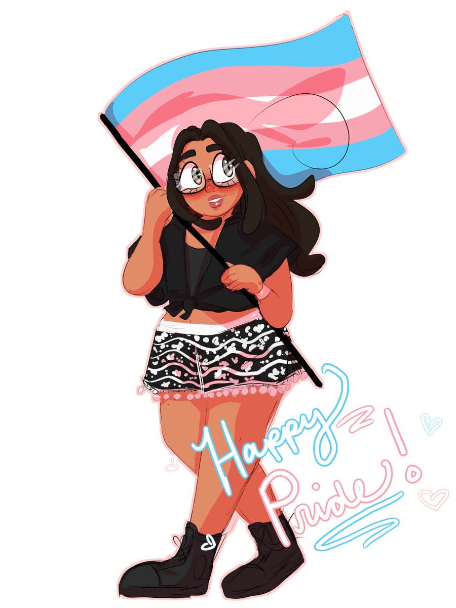 inkwellartz's tweet photo. Happy Pride!
#trans #transgender #nonbinary #enby #digitalart #ArtistOnTwitter #drawingwhileblack #pride https://t.co/pZwuquZcR1