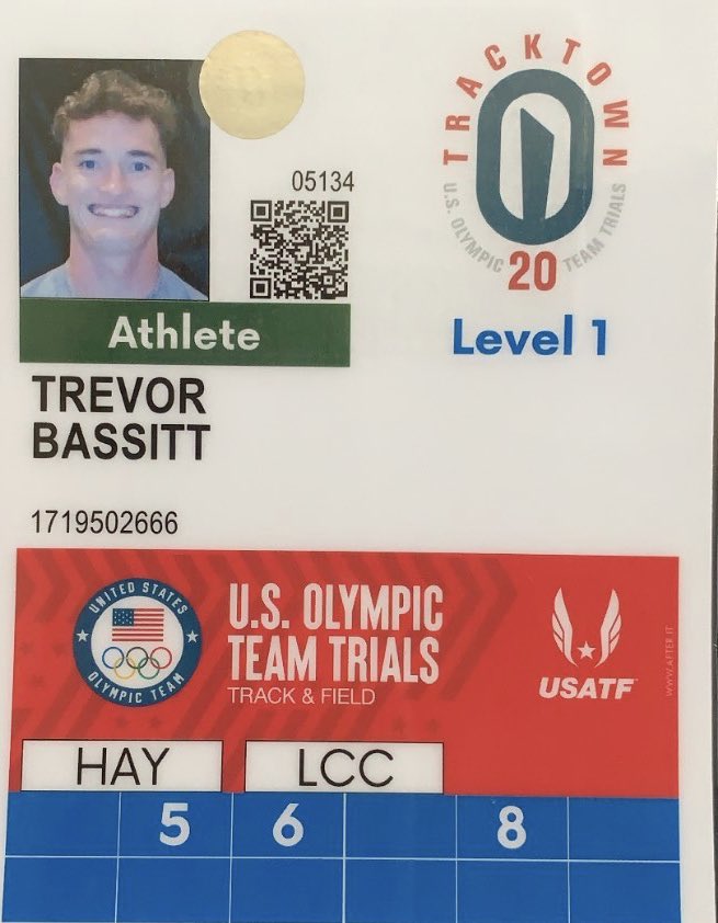Good Luck <a href="/TrevorBassitt30/">Trevor Bassitt OLY</a> this week at the U.S. Olympic Trials, in the 400m Hurdles. First race 7:32 on Thursday. So proud of this young man. Just Go Fast!!