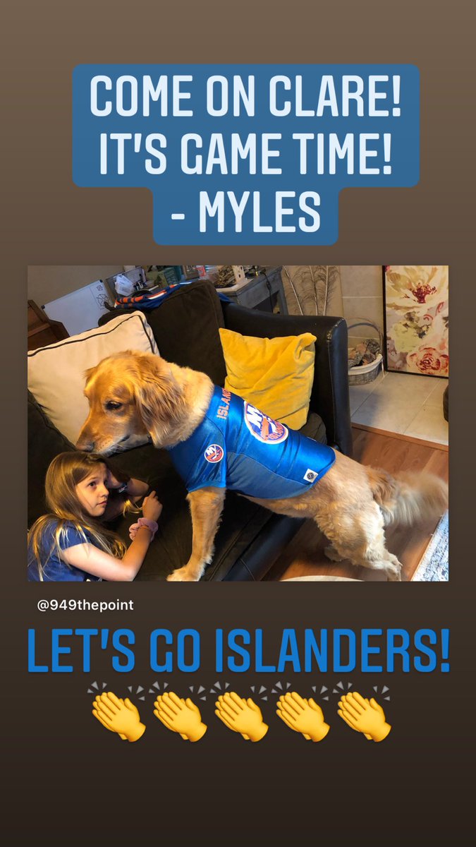 Let’s go Clare! It’s game time! - Myles #isles #letsgoislanders #myleslovestheisles