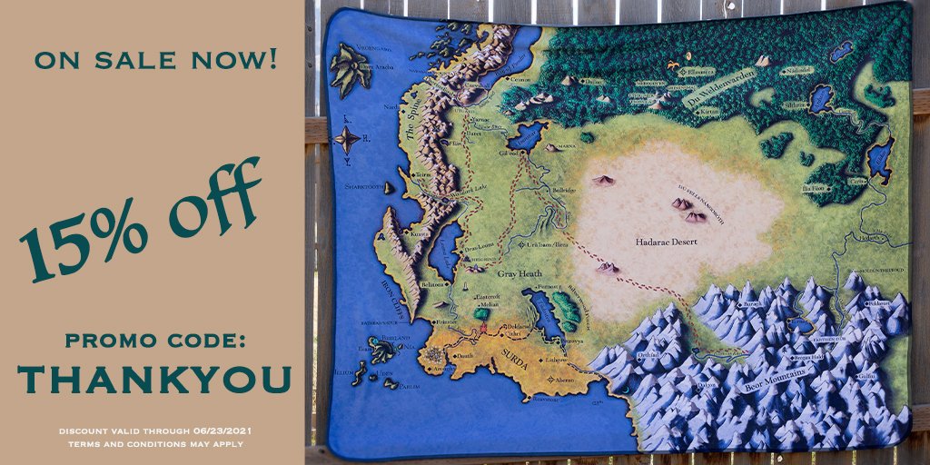 paolini's tweet photo. Thunderstorms can be chilly 🥶 let the magic of Alagaësia warm your heart. 🥰💙🗺
.
For a limited time, use promo code THANKYOU for 15% off this fleece blanket. https://t.co/Z7L5V4XHUt https://t.co/pqke4xO0mm