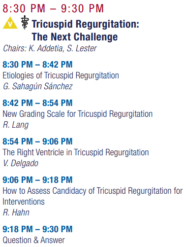 ASE360's tweet photo. Next up at 8:30 PM ET: Tricuspid Regurgitation: The Next Challenge – Follow #ASE2021 Twitter Champions: @renujain19 @hahn_rt @rajdoc2005 #VirtualEcho #EchoAtHome #EchoFirst https://t.co/xr9ra06MEw