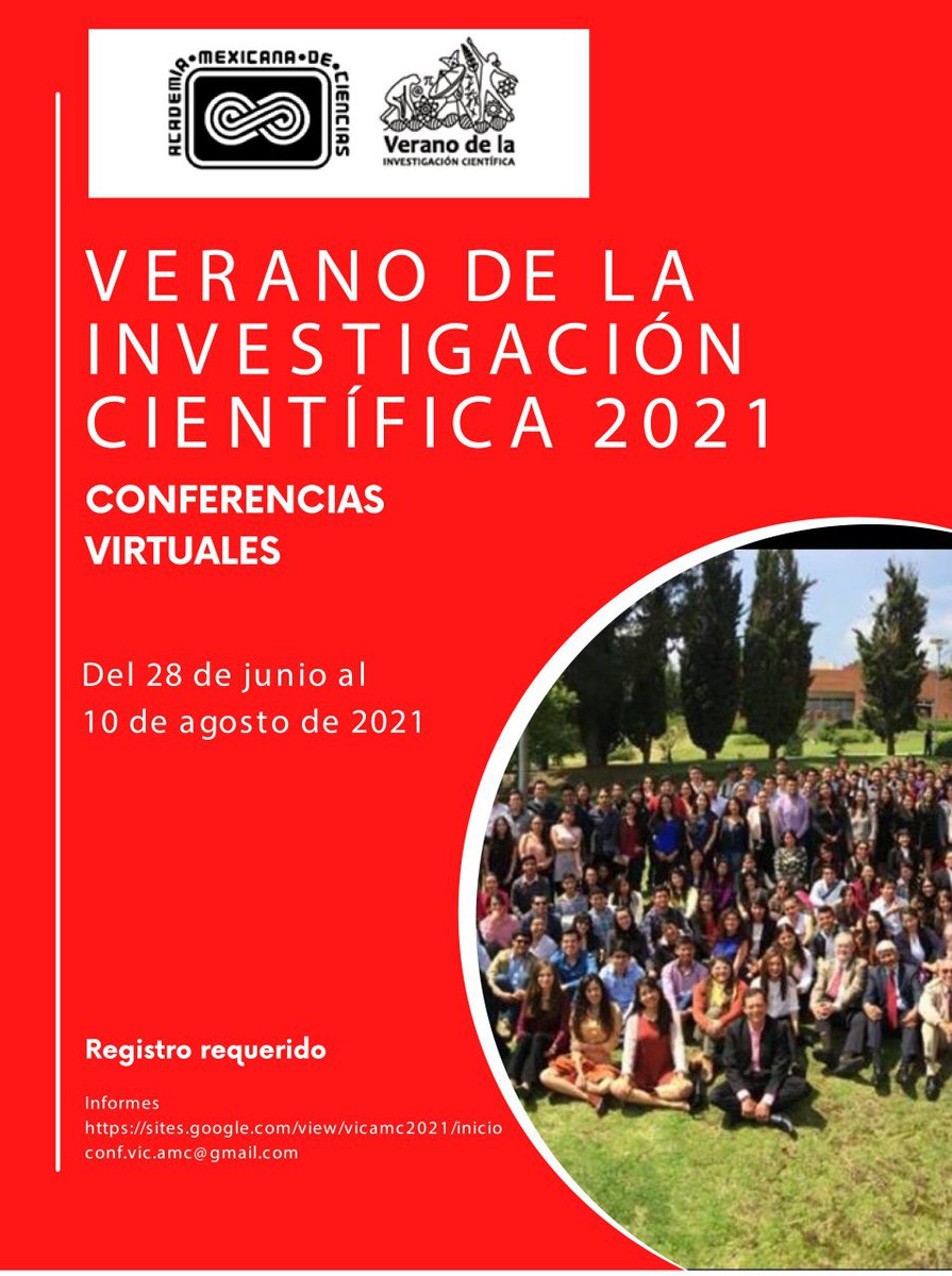 udg_oficial's tweet photo. Participa en el Verano de la Investigación Científica de la Academia Mexicana de Ciencias (VIC-AMC) 2021, que se llevará en forma virtual del 28 de junio al 10 de agosto.
 
Regístrate en: https://t.co/MAnEuEQ3Hl https://t.co/tpfITUH15v