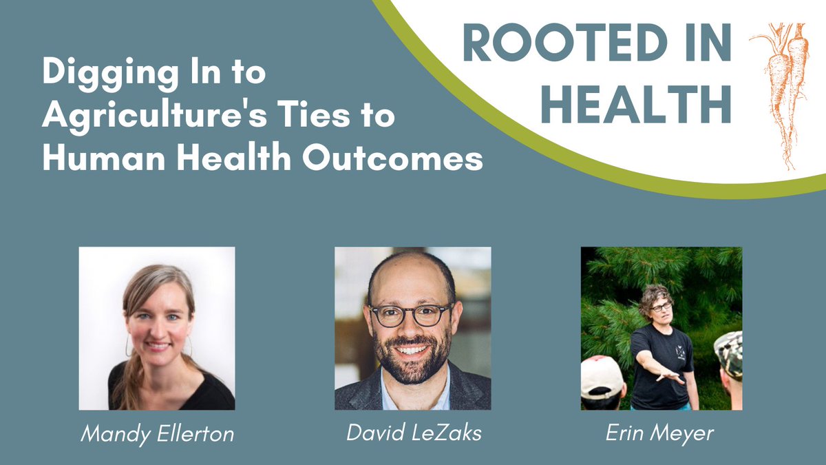 Invest_RegenAg's tweet photo. Tomorrow we kick off #RootedinHealth with this awesome session featuring @DavidLeZaks of @_Croatan, Mandy Ellerton of @BionutrientFood and Erin Meyer of Basil's Harvest! Join us: https://t.co/twesResjJi
#agriculture #health #investment #impactinvesting #nutrition #foodasmedicine https://t.co/1hgjcfK76G