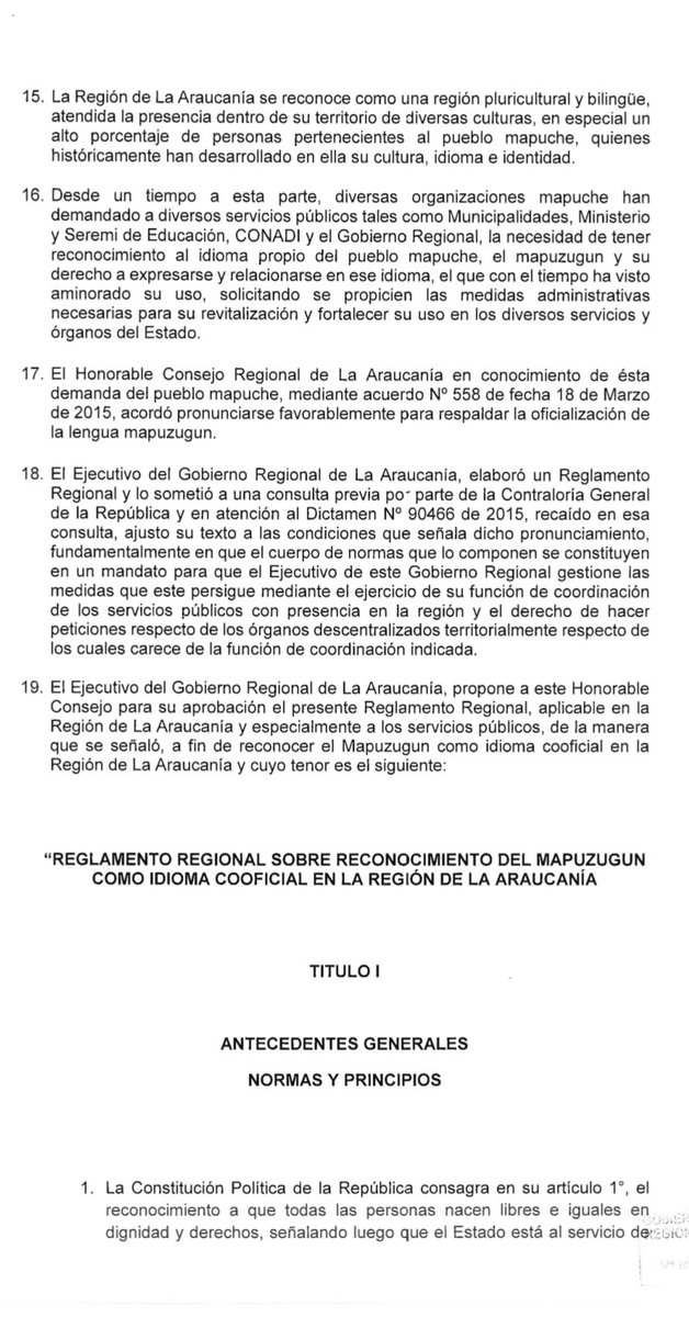 Daniel_Sandoval's tweet photo. En el gobierno regional duerme por años la oficialización y revitalización del mapuzugun, propuesta construida y trabajada desde comunidades y colectivos mapuche que este gobierno no fue capaz de reponer en tabla Core desde nuestro territorio. El feriado anacrónico no sirve ! https://t.co/kLeoMYYF4X