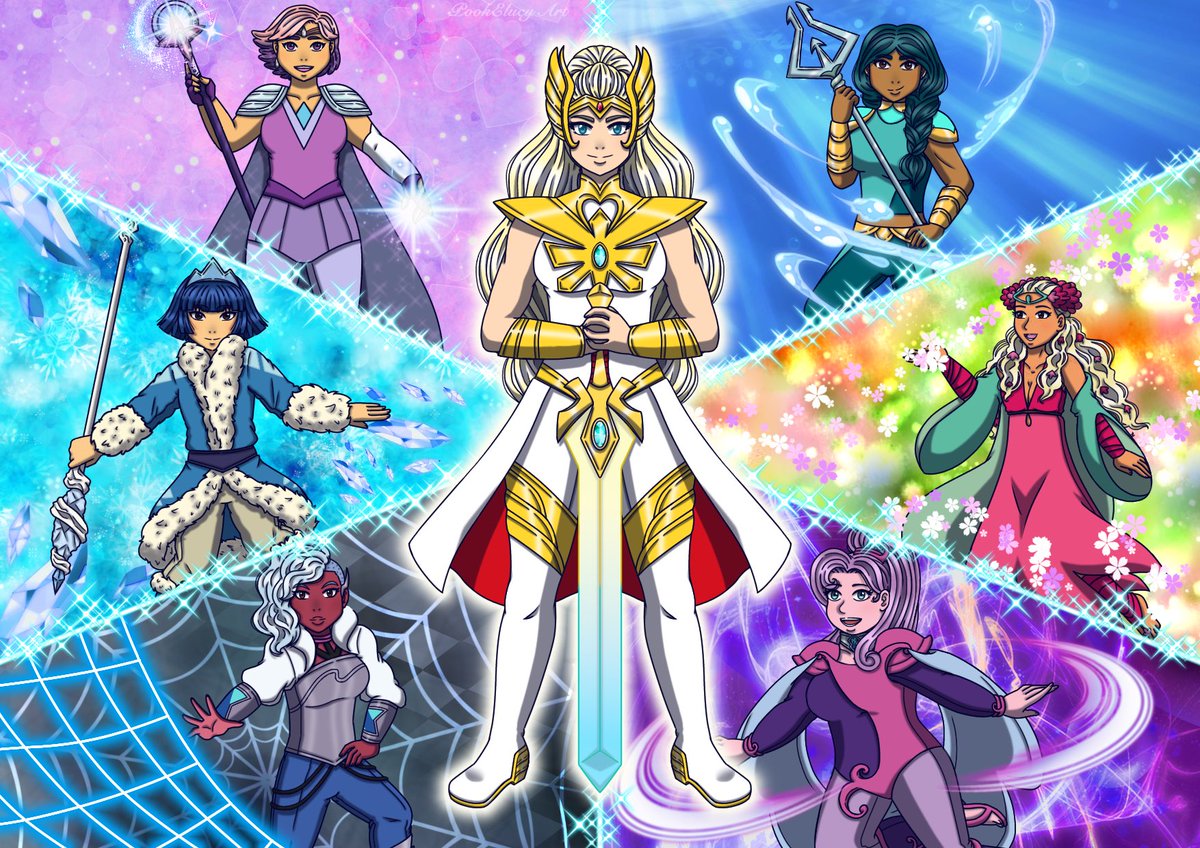 PookElucy_art's tweet photo. ✨ She-ra and the Princesses of Power ✨
Speedpaint: https://t.co/8nti5Arxld
(Reference for She-ra by @adorkastock )
#sheraandtheprincessesofpower #shera #glimmer #frosta #netossa #mermista #perfuma #spinerella #magic #anime #myart https://t.co/BDZuUN7tHY