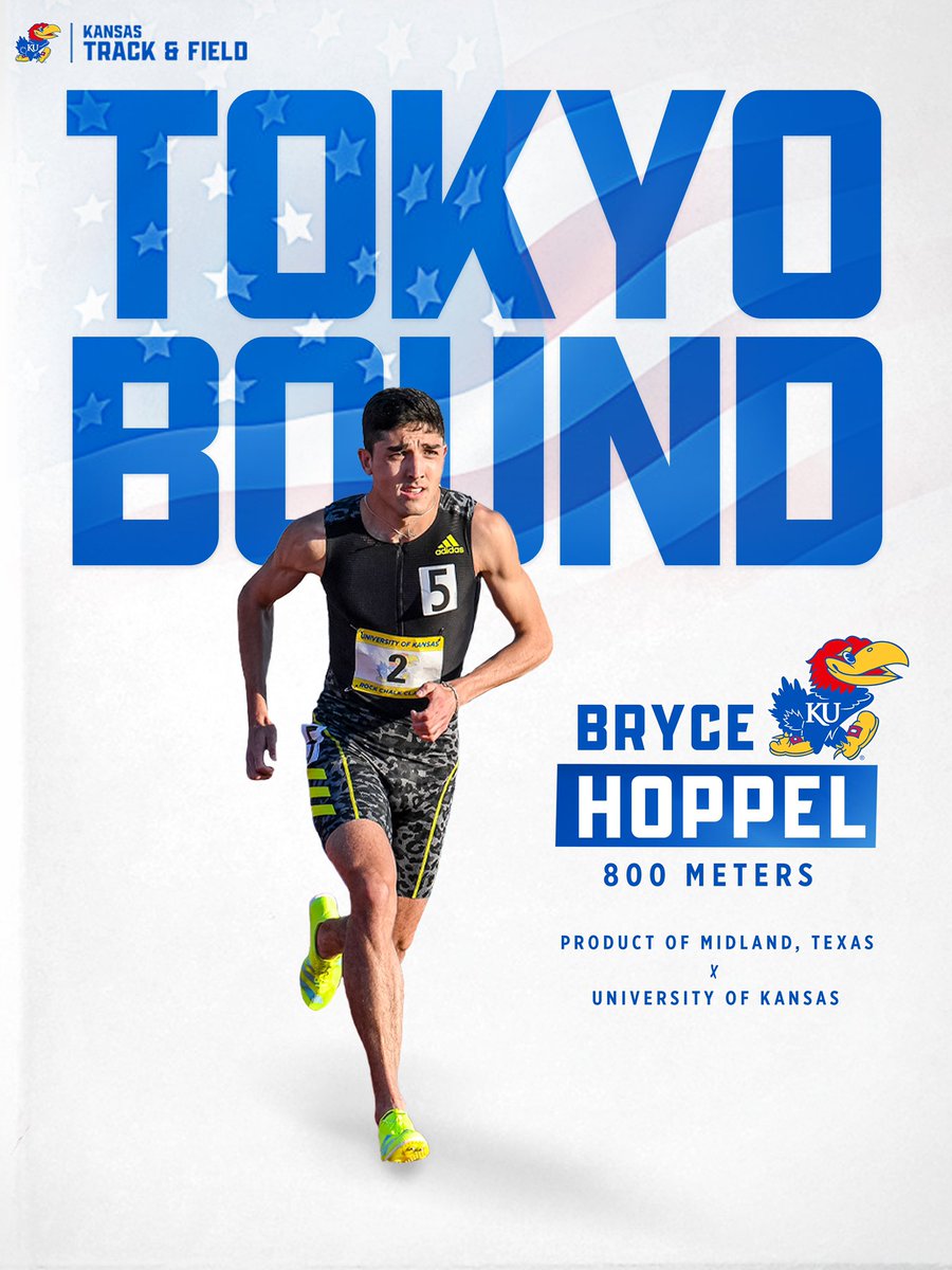 Kansas Track & Field x Cross Country (@kansastfxc) on Twitter photo πππππ ππππππ ππ πππππ πππππ! #KUtrack #TrackFieldTrials21
Jayhawk <a href="/BryceHoppel/">Bryce Hoppel</a> qualifies for the <a href="/NBCOlympics/">NBC Olympics & Paralympics</a> in the 800 meters, finishing in 1:44.14 in the U.S. Olympic Trials! πππππ ππππππ ππ πππππ πππππ! #KUtrack #TrackFieldTrials21
Jayhawk <a href="/BryceHoppel/">Bryce Hoppel</a> qualifies for the <a href="/NBCOlympics/">NBC Olympics & Paralympics</a> in the 800 meters, finishing in 1:44.14 in the U.S. Olympic Trials!