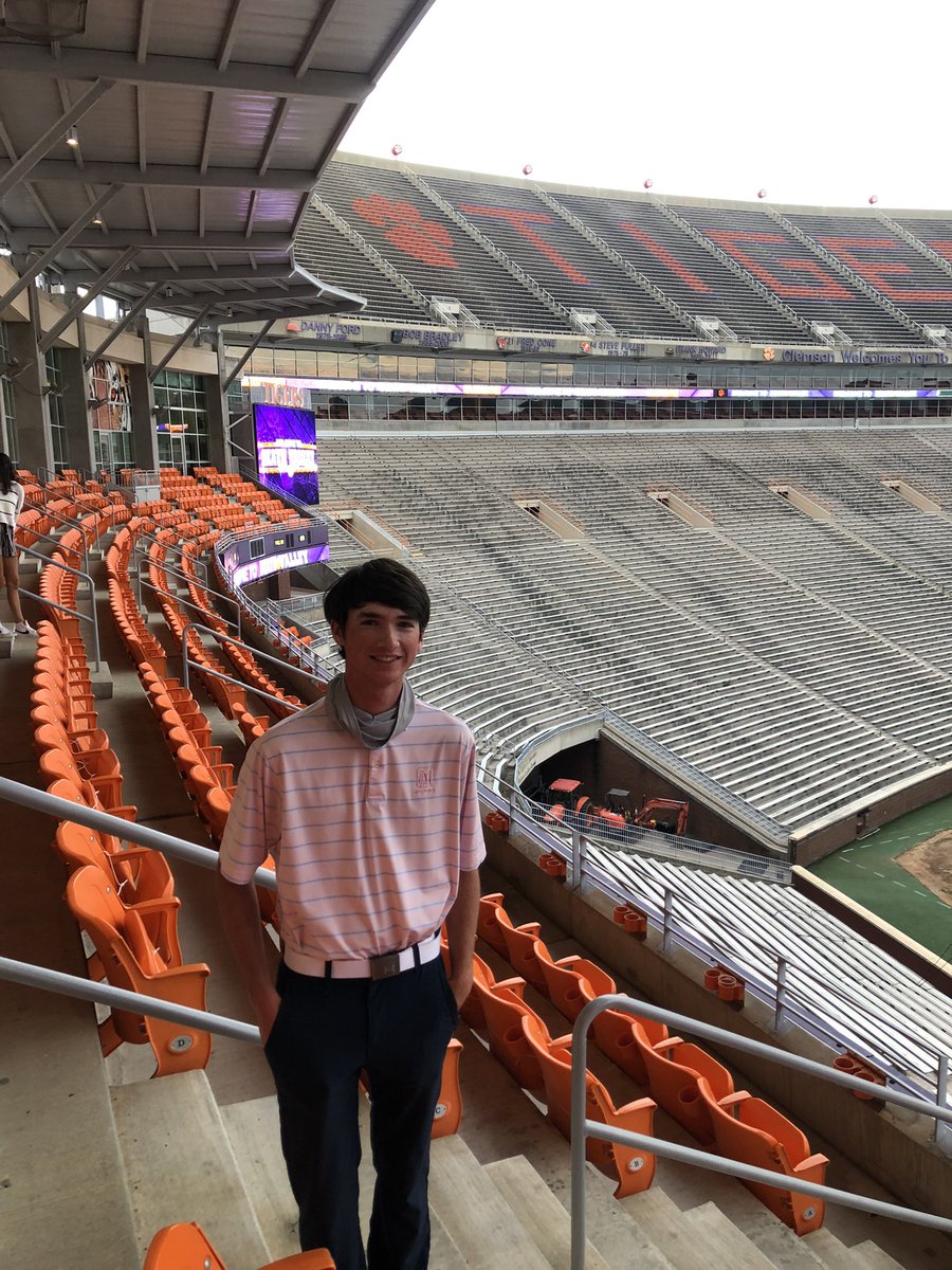snmgolf's tweet photo. Clemson is a special place! Really cool atmosphere. Excited to watch @KyleMahan14 represent the @FirstTeeSA at The Walker Course at Clemson in the inaugural @TheFirstTee National Championship #FirstTeeChamp https://t.co/3KEq14FMa8