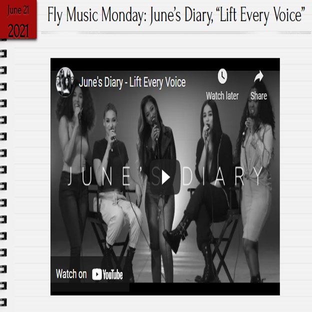 ElsieLaw's tweet photo. Fly Music Monday: June’s Diary, “Lift Every Voice” @junesdiary #FlyMusic #FlyMusicMonday #GetOffMyWings #currentlylistening https://t.co/0eKImcGbn8