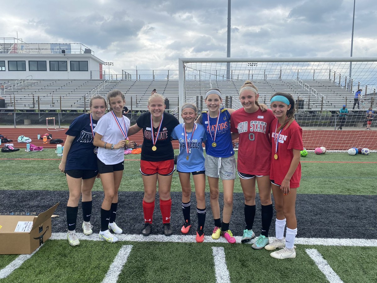 LakotaWestGS's tweet photo. Your Station Winners, Hustle &amp; Spirit Award winners from Day 1 of our NWSL &amp; EPL! 
Campers of the Day…. Haley Rose &amp; Charlotte Wade!
#futurefirebirds https://t.co/Ub2NAOFBdg