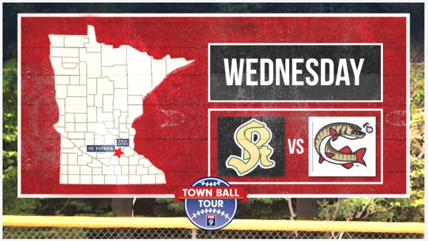 StPatrickIrish's tweet photo. .@FOX9 Townball Tour comes to St. Patrick's Bonin Field on Wednesday! Additional logistical information can be found via the attachments. We hope to see you there!

@nmMUSKIES @MinnBaseball https://t.co/kvtUc8Q5KQ