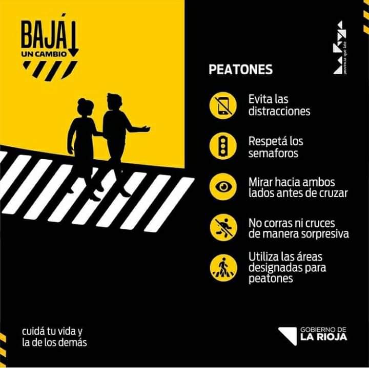 LR_DDHH1's tweet photo. Al cruzar la calle, es importante tener en cuenta estas recomendaciones 👇

✅La seguridad vial es responsabilidad de todas y todos

#BajáUnCambio ✋ https://t.co/68goQjeonv