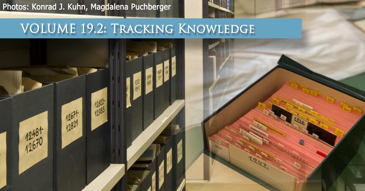 Our newest volume: Tracking Knowledge, with guest editors Konrad J. Kuhn &amp; Magdalena Puchberger, is available at ocf.berkeley.edu/~culturalanaly… 
#SIEF #Trackingknowledge #culturalanalysis