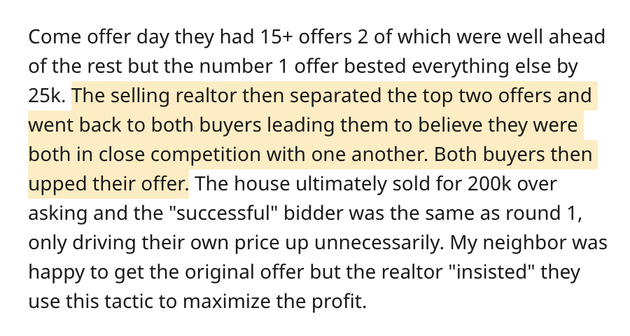 rCanadaHousing's tweet photo. What happens when you have a commission-based industry operating ENTIRELY in the dark? With zero transparency or accountability? You get realtors. https://t.co/HOOnK2M9HN