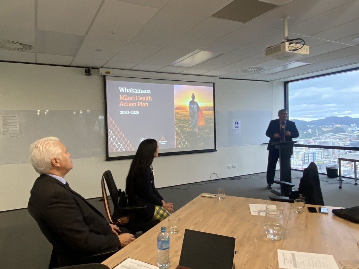 Thanks Peter Jackson for leading the mihi whakatau today welcoming John Whaanga to talk to us at @MedCouncilNZ and our RA colleagues about developing Whakamaua, te Tiriti, racism - all with a focus on health equity. <a href="/minhealthnz/">Ministry of Health - Manatū Hauora</a>