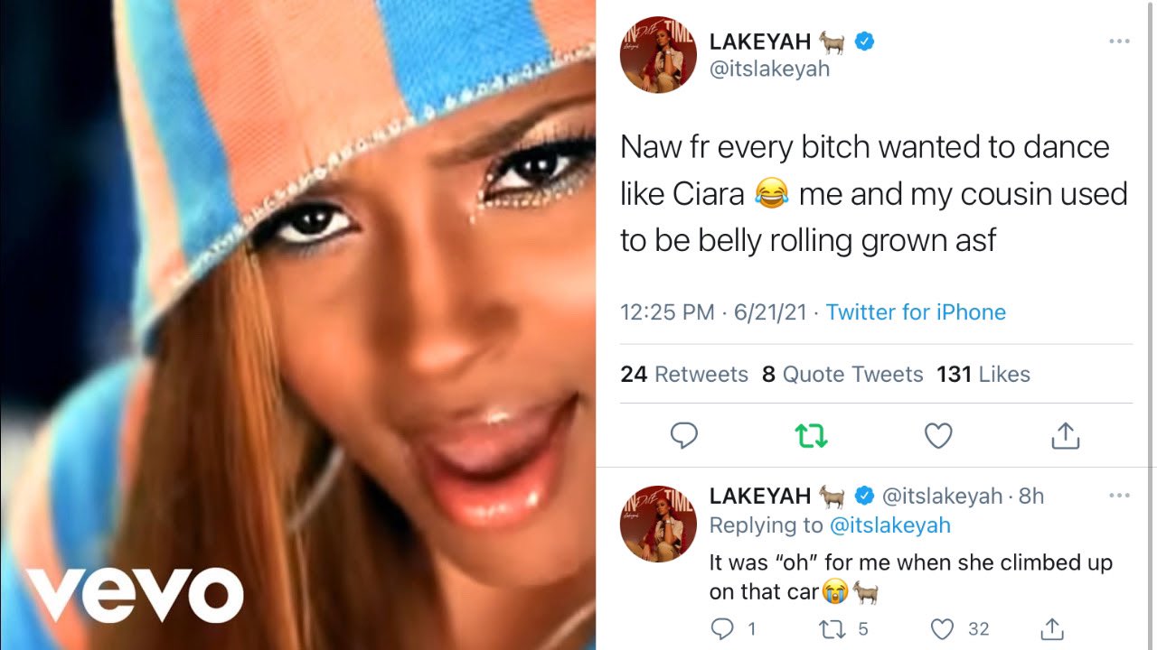 Celebs Love Ciara on X: Rapper Lakeyah Showing Love To Ciara & Her “ Oh “  Impact ‼️👏 Y'all Can Relate ? 😂🔥#celebsloveciara #lakeyah #ciara  t.coEOy6G9AWSn  X