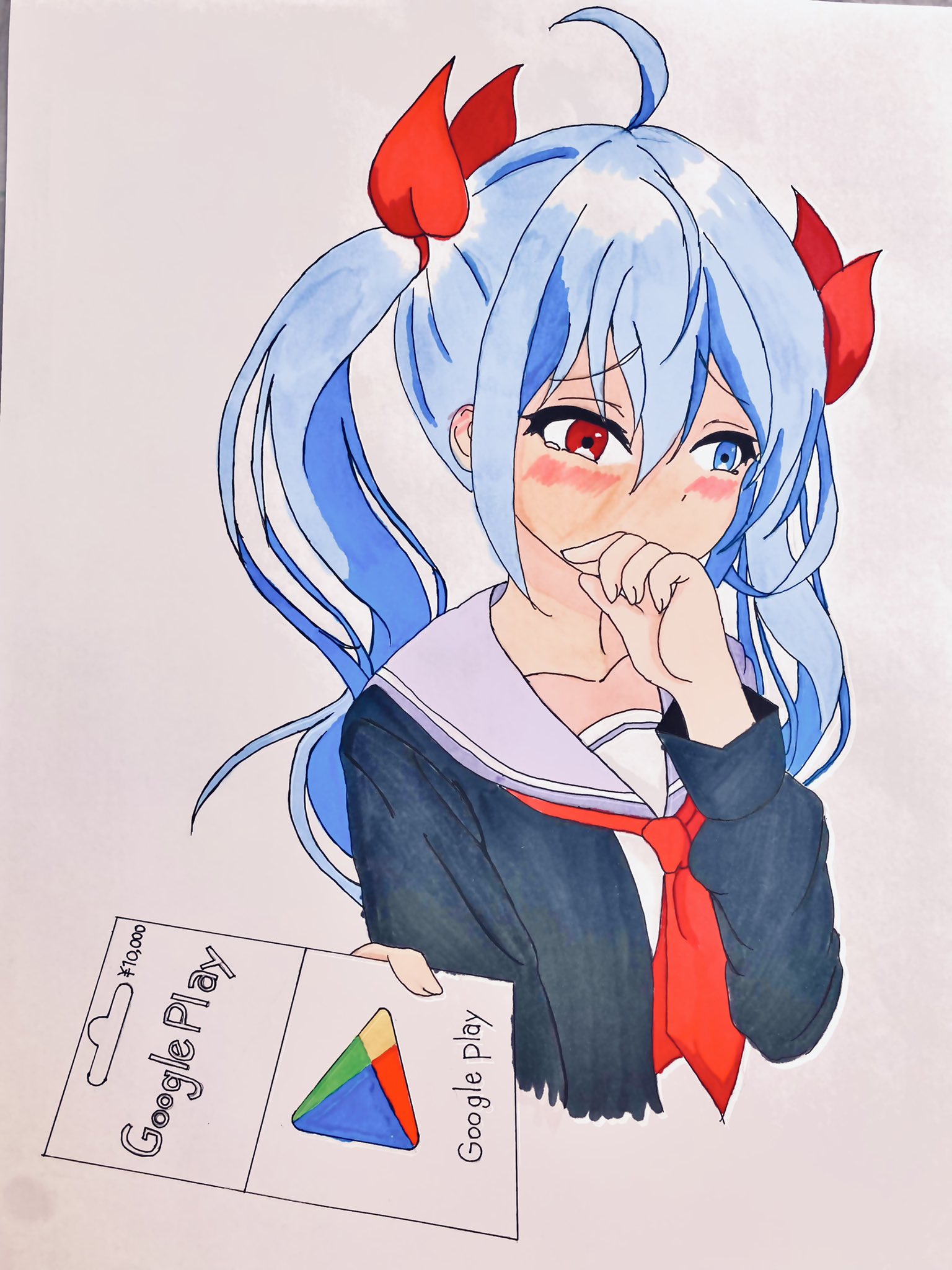 Twitter 上的 アイシャル コンビニでの買い物の様子 Google Playカードください エルイラスト T Co 9itl1twi9i Twitter