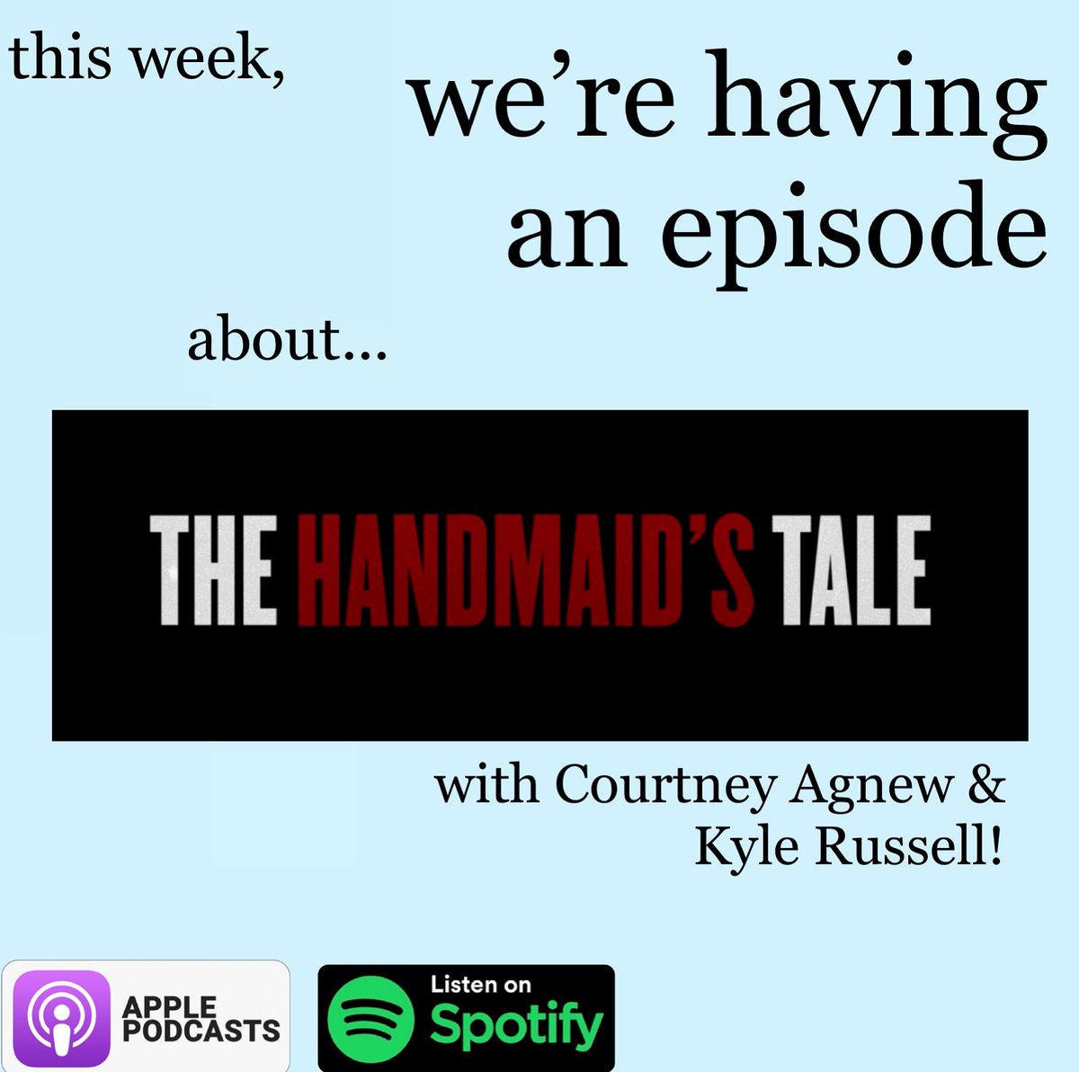 BLESSED BE THE FRUIT! NEW EPISODE with @_kikiwithkiki &amp; <a href="/court_agnew/">Courtney Agnew (she/her)</a> out now!!! feat. <a href="/elliehoffman/">ellie hoffman</a> freaking out about the cinematography of <a href="/HandmaidsOnHulu/">The Handmaid's Tale</a> and @BradleyWhitford.