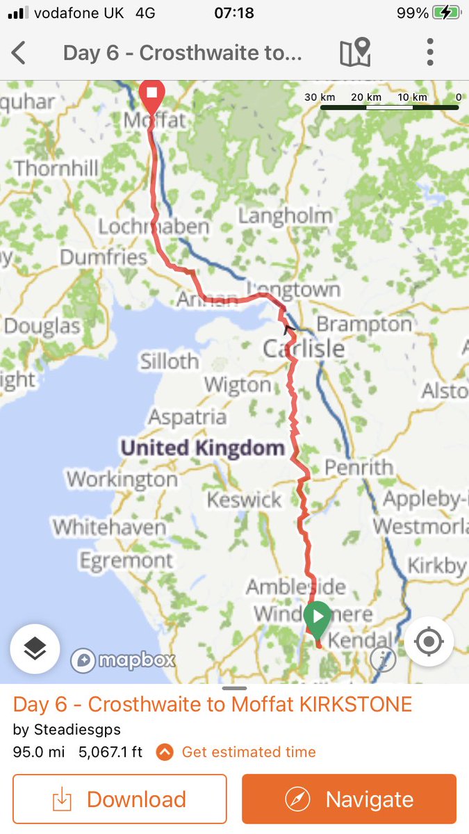 Day 6 - Into Scotland today 🎉 cycling past Windermere and Ullswater. And the 🌞is shining all day #lejog #teambones