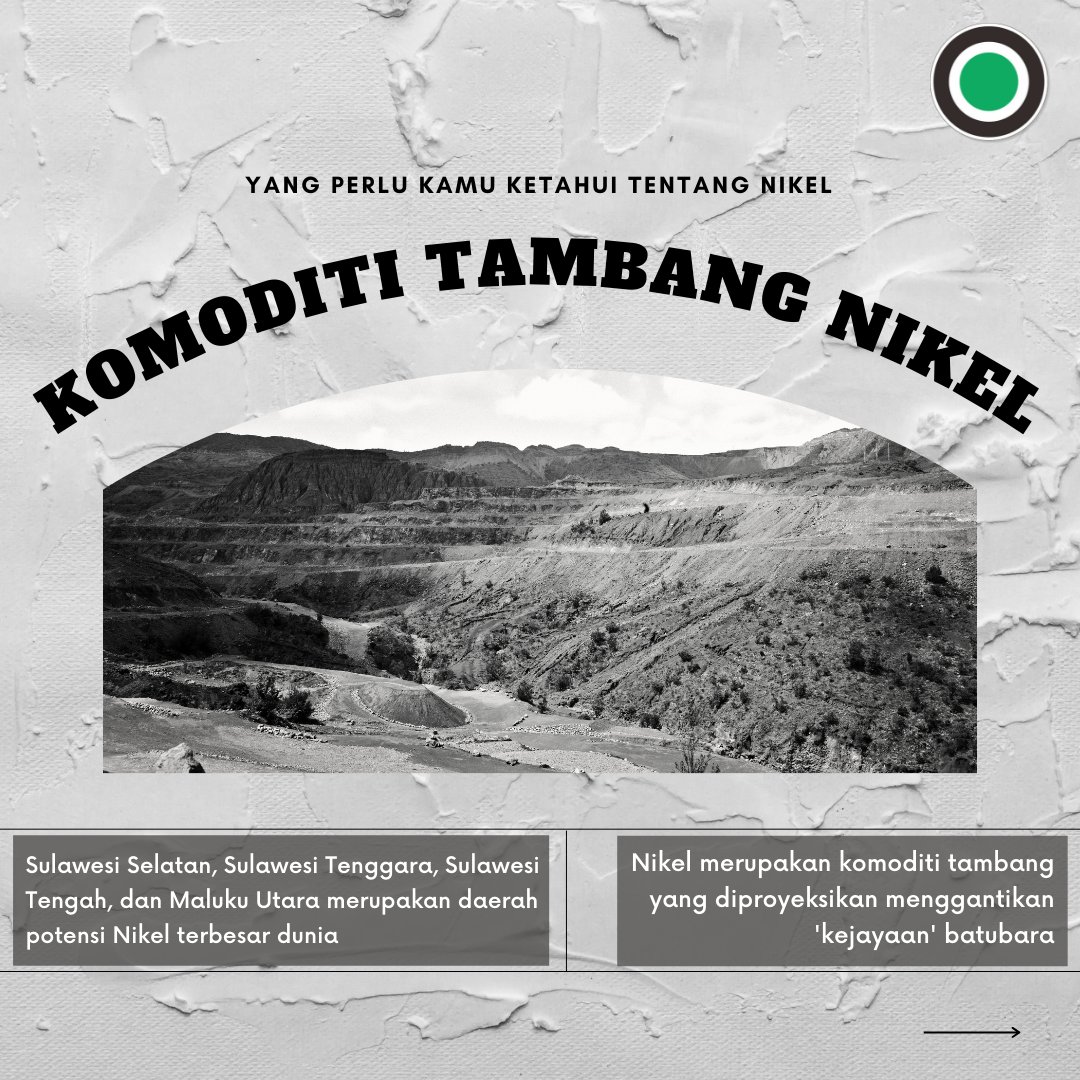walhinasional's tweet photo. Nikel adalah komoditi tambang yg dproyeksikan gantikan 'kejayaan' batubara. Indonesia sendiri jd negara dgn potensi nikel trbesar dunia, potensi nikel terbesar berada di SulSel, SulTeng, SulTra dan Maluku Utara 

#LaunchingLingkarTambangNikel https://t.co/2rVtNtMJyk