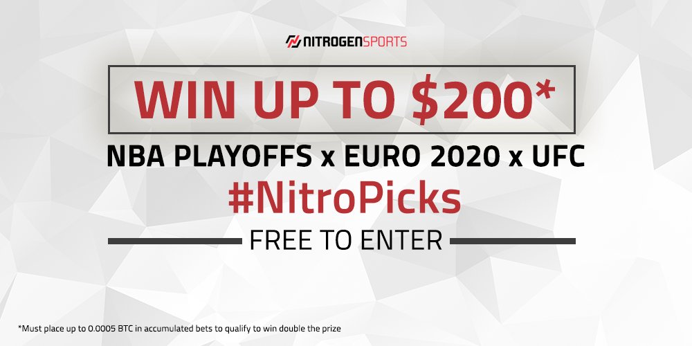 NitrogenSports's tweet photo. NitroPicks is back with a fun and busy weekend coming ahead! β½ππͺ #NBAPlayoffs #Euro2020 #UFCVegas30
Place your predictions to bag up to $200* on this FREE ENTRY contest!
REPLY to this post with #NitroPicks + thoughts about the games!
Submit entry: https://t.co/A4gnlZ2MpF https://t.co/pUP82jqj57