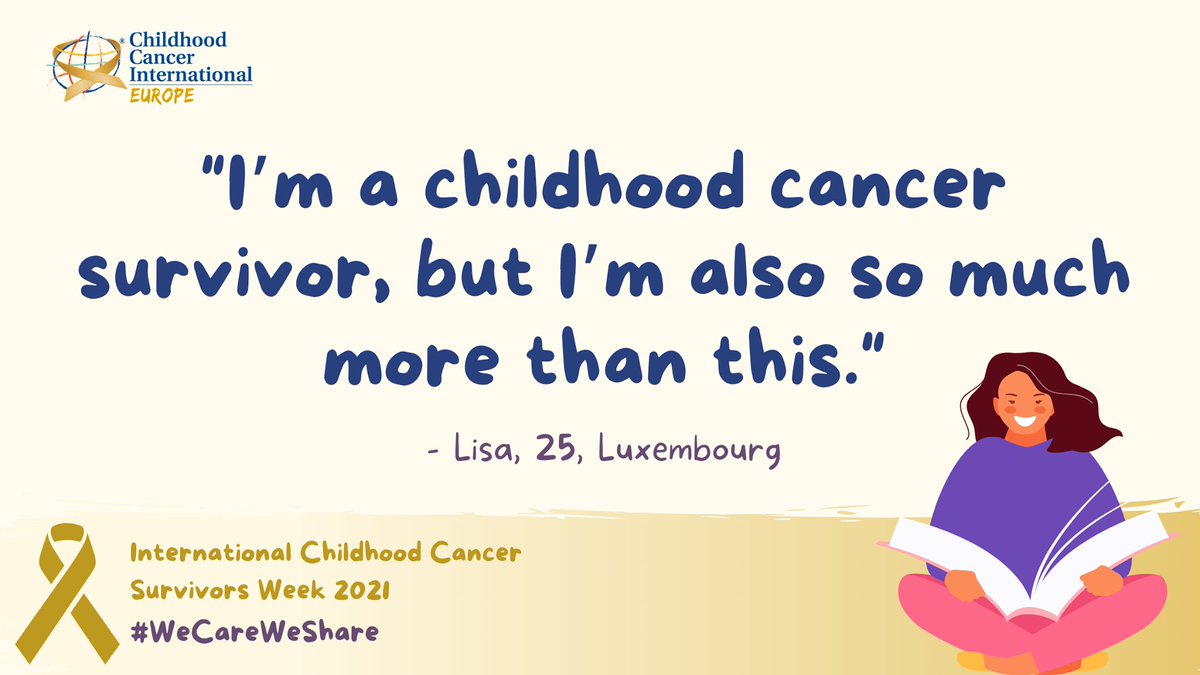 ✌Having faced childhood cancer definitely made an impact on our lives. Although it is part of who we are, we are so much more than this 💪
#survivorsweek
#childhoodcancersurvivor
#wecareweshare
@cci_europe 
@PanCareNetwork 
@SIOPEurope