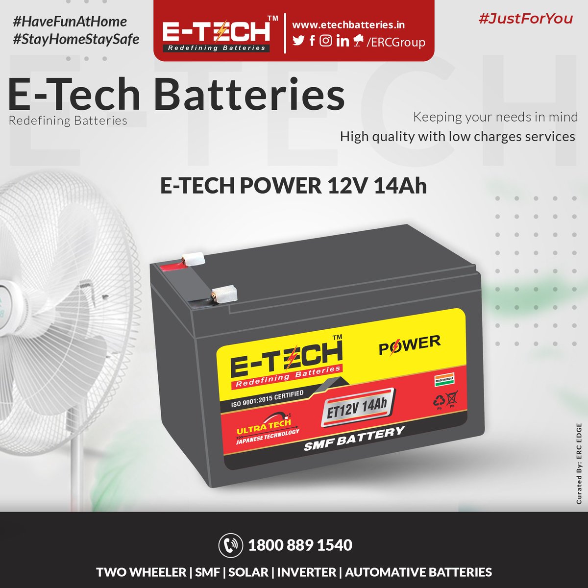tech_batteries's tweet photo. E-TECH BATTERIES is in your services
Keeping your needs in mind
High quality with low charges
SOLAR FAN BATTERY
12V 14Ah
Visit us at https://t.co/CYW8z4rWun
#etechbatteries #etechpower #solarfan #dcfan #havefunathome #battery #memories #shareyourmemories #creatingmemories https://t.co/i8HqHJz5E6